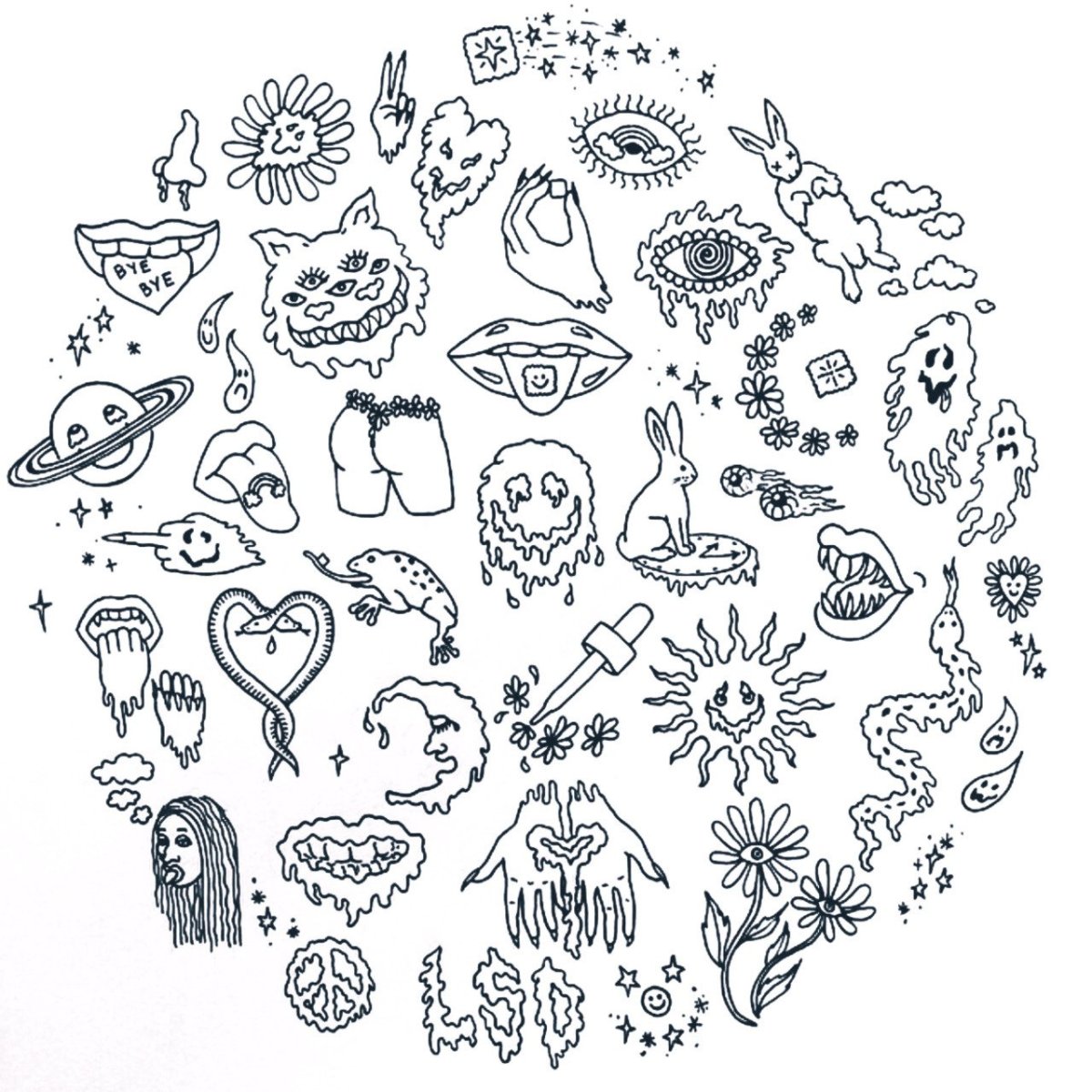 Маленькие чёрные наклейки