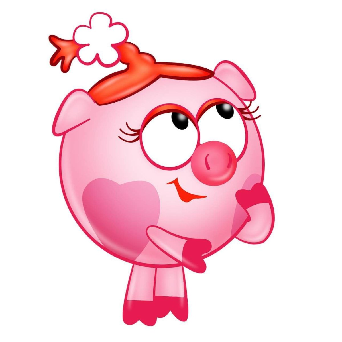 Нюша с прической Смешарики