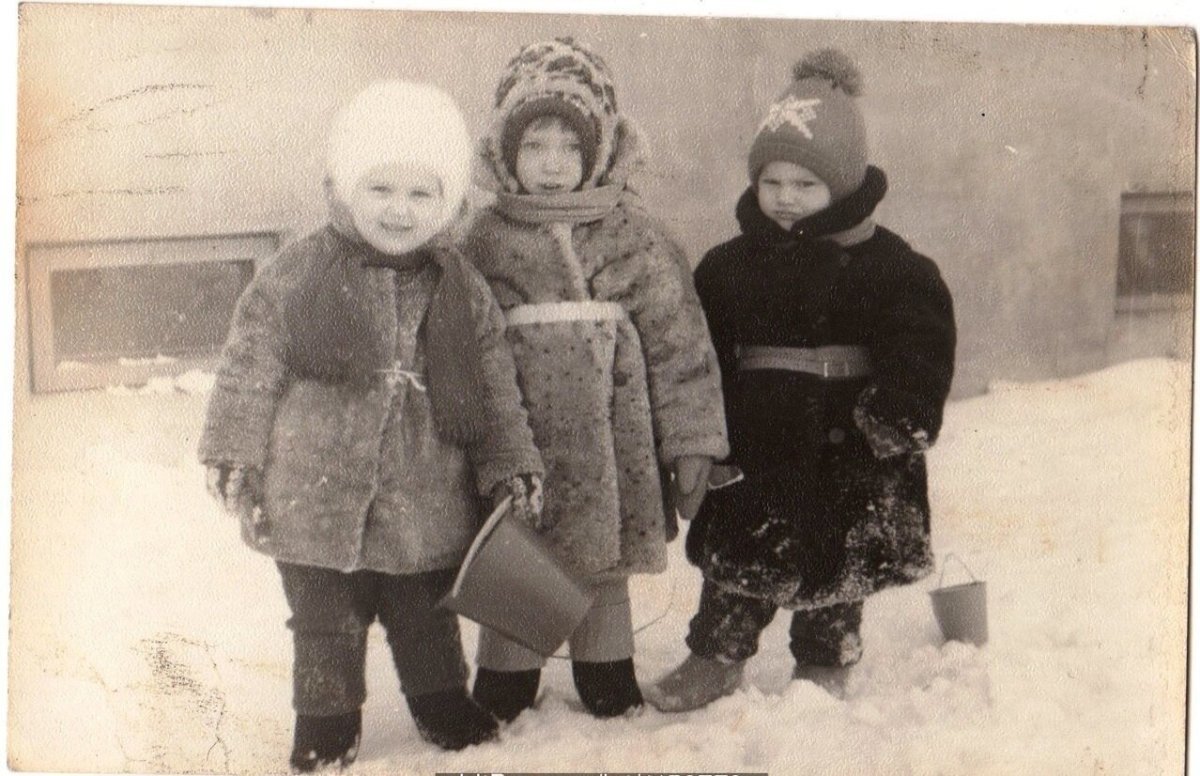 Зимняя одежда советских детей