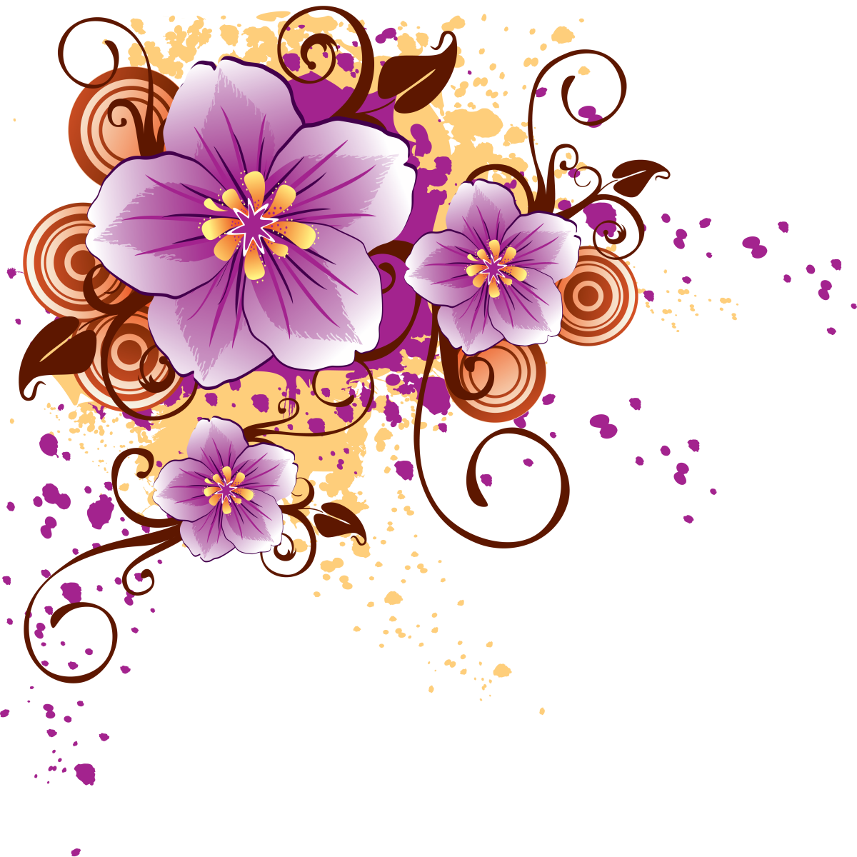 Узоры с цветами