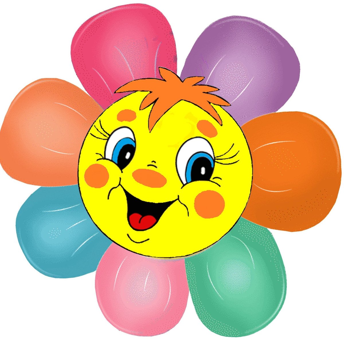 Разноцветные ромашки