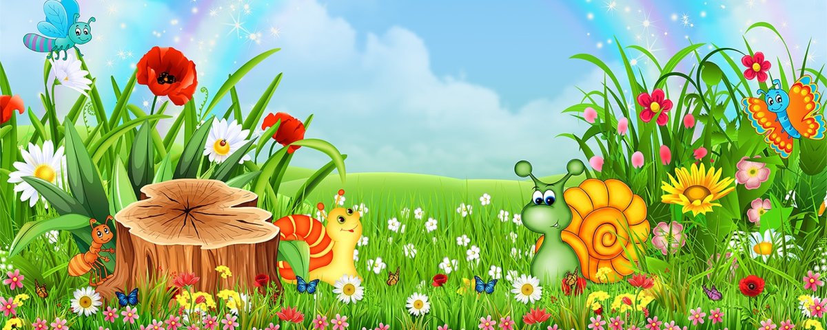 Поле с цветами аниме