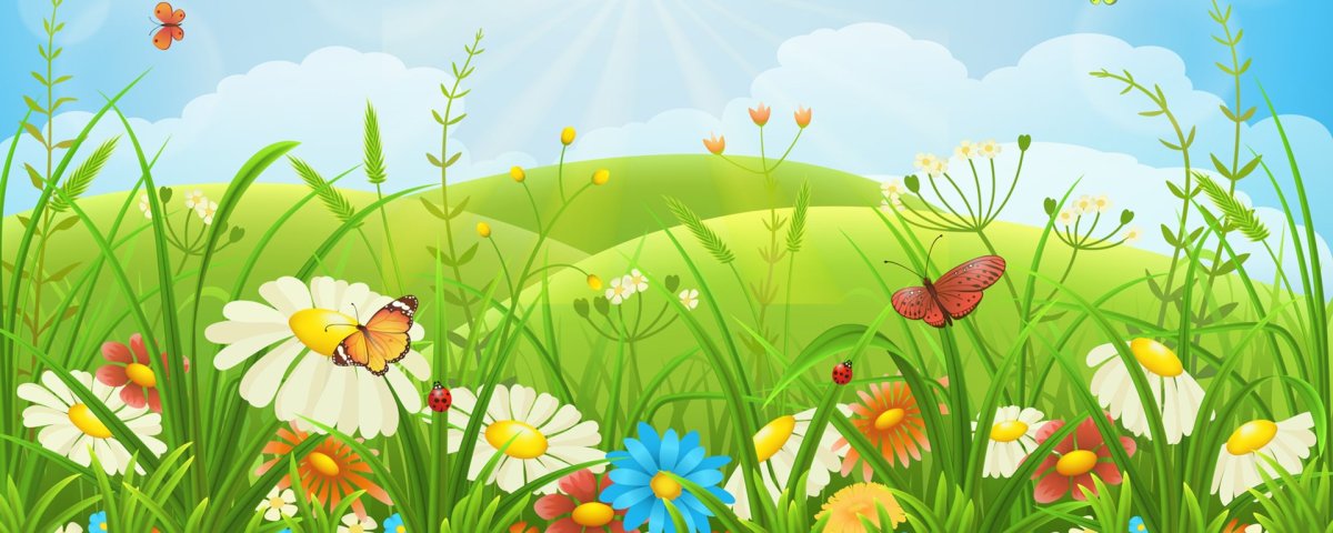 Луга мультяшные