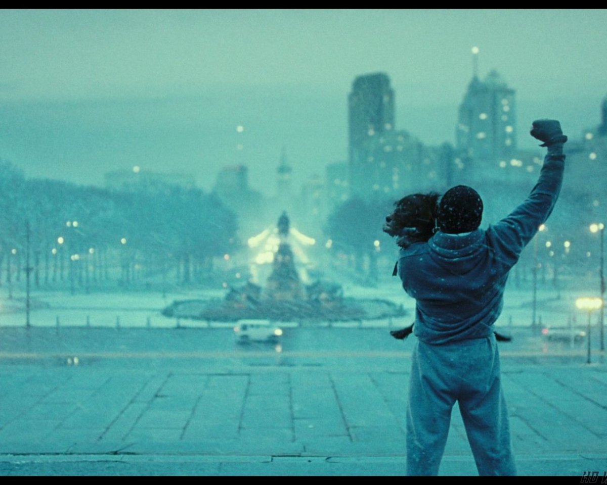 Рокки Бальбоа на лестнице