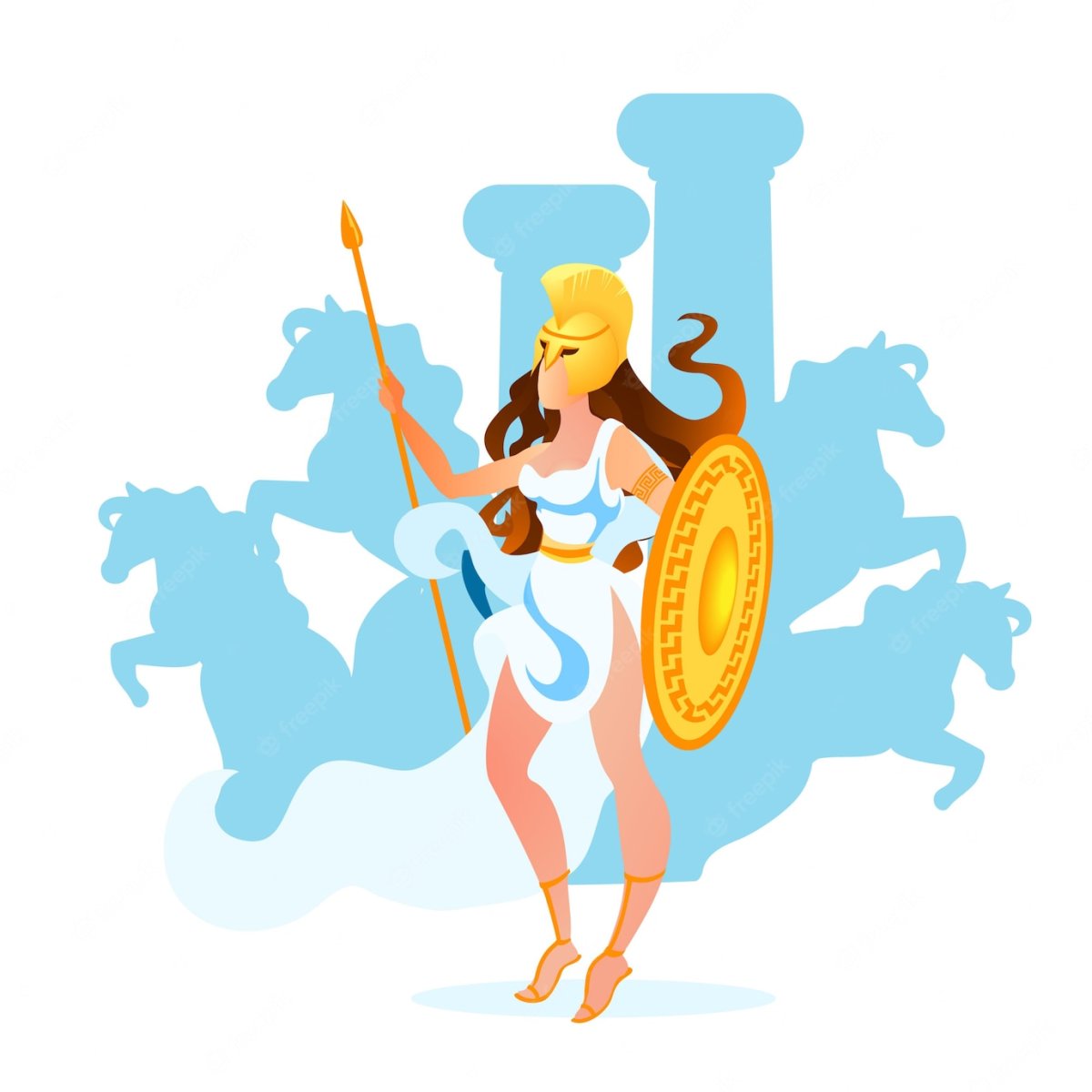 Афина богиня вектор