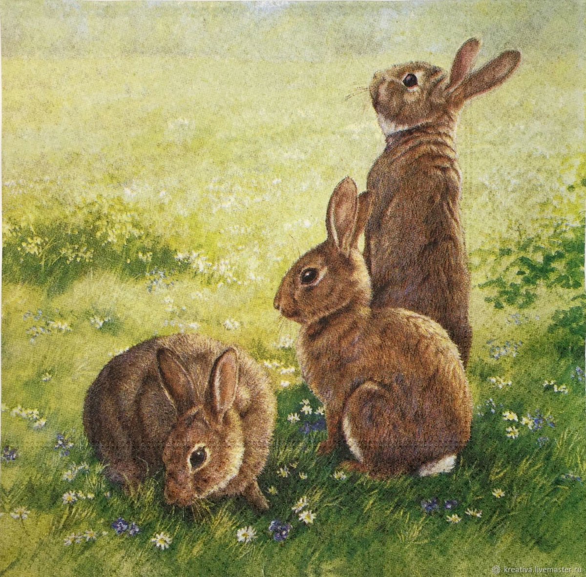 Вышивка кроликов Беатрис Поттер