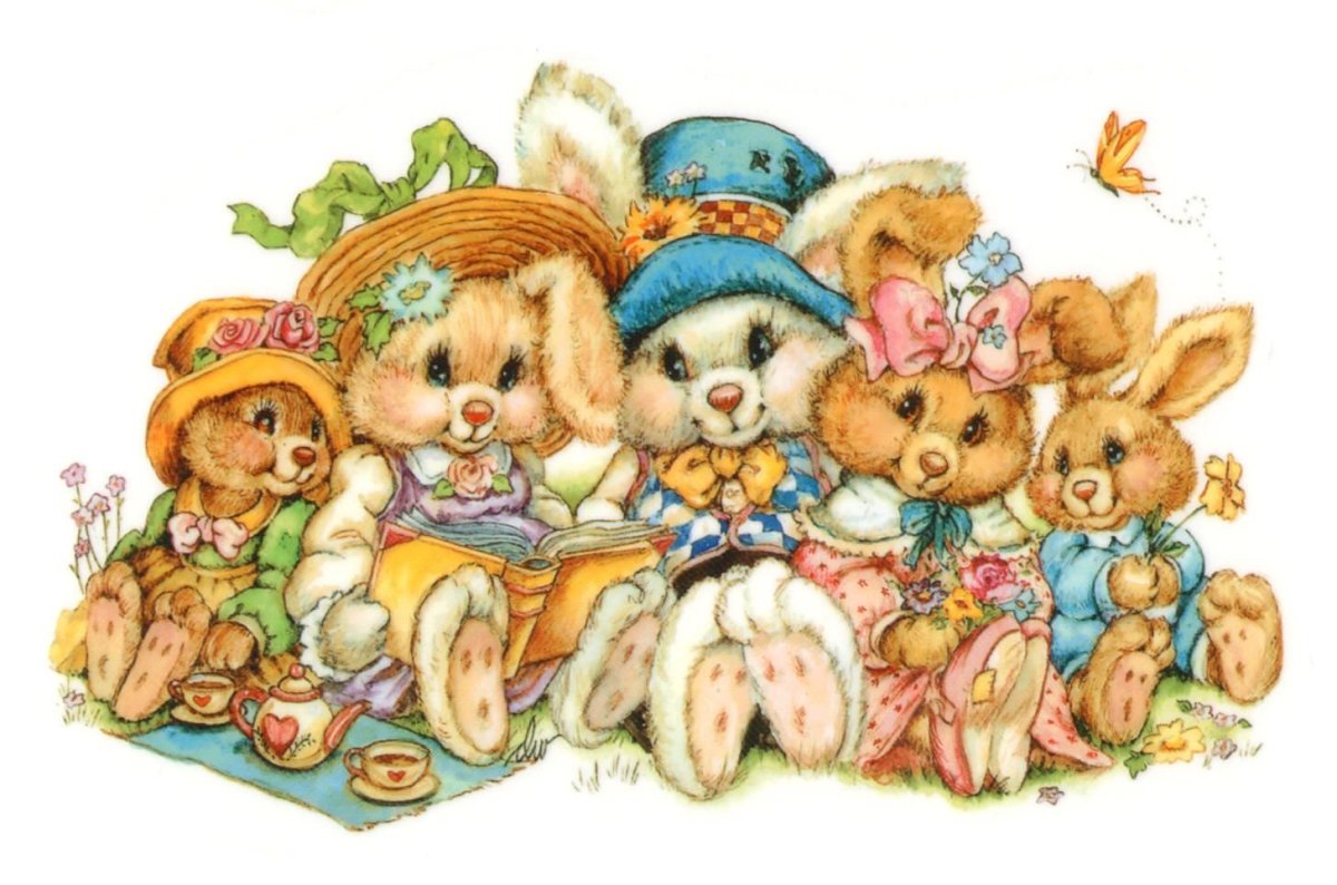 Зайчиха с зайчонком