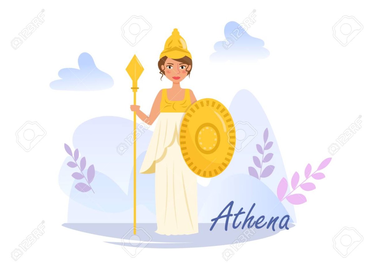 Древнегреческая богиня Афина рисунок