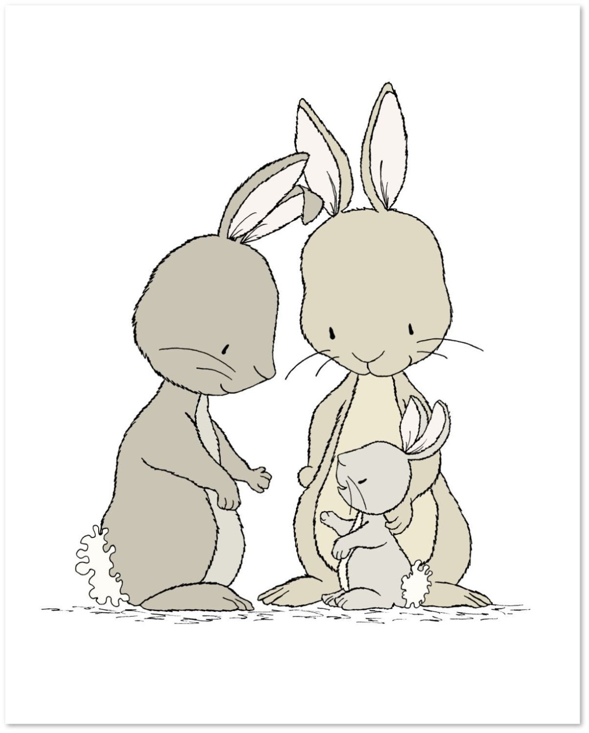 Зайчиха с зайчонком