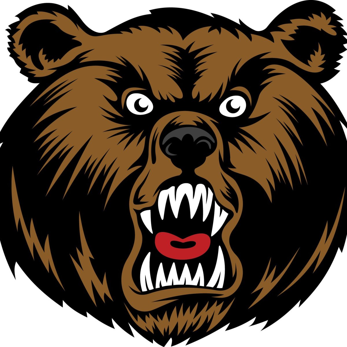 Голова медведя мультяшная