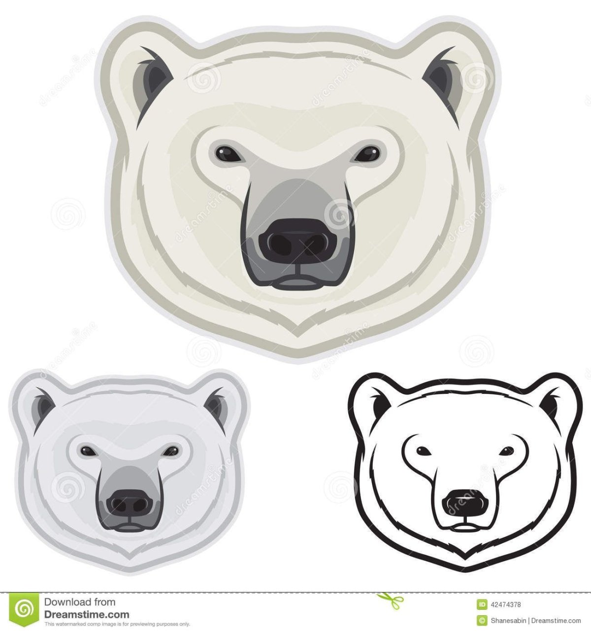 Голова медведя вектор