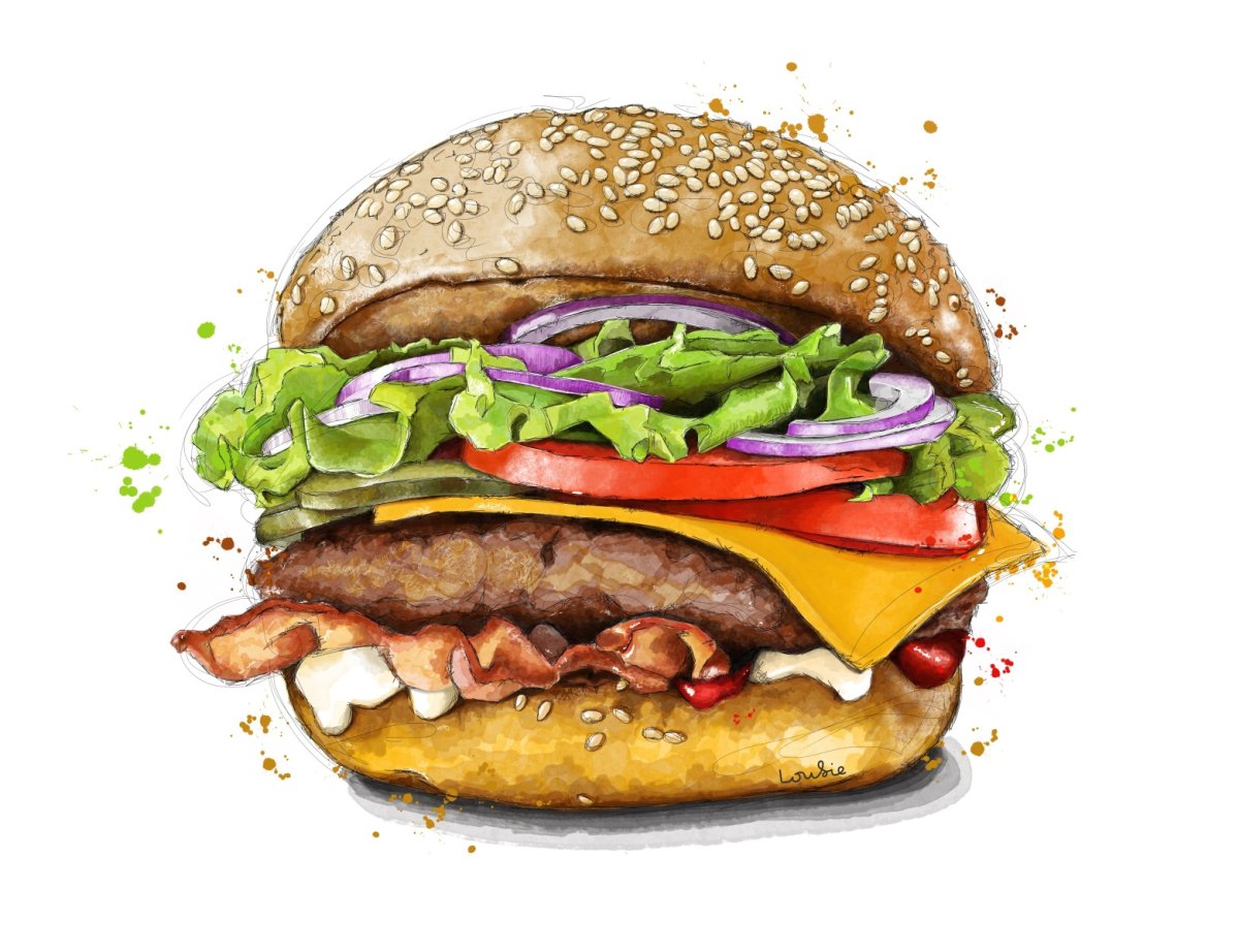 Бургер в иллюстраторе