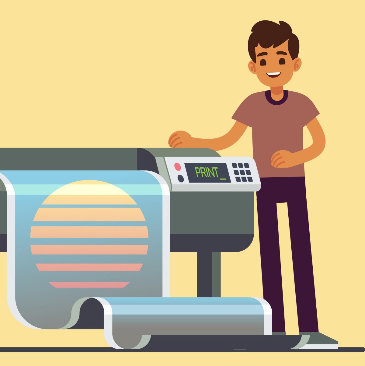 Промышленная линия типографии вектор