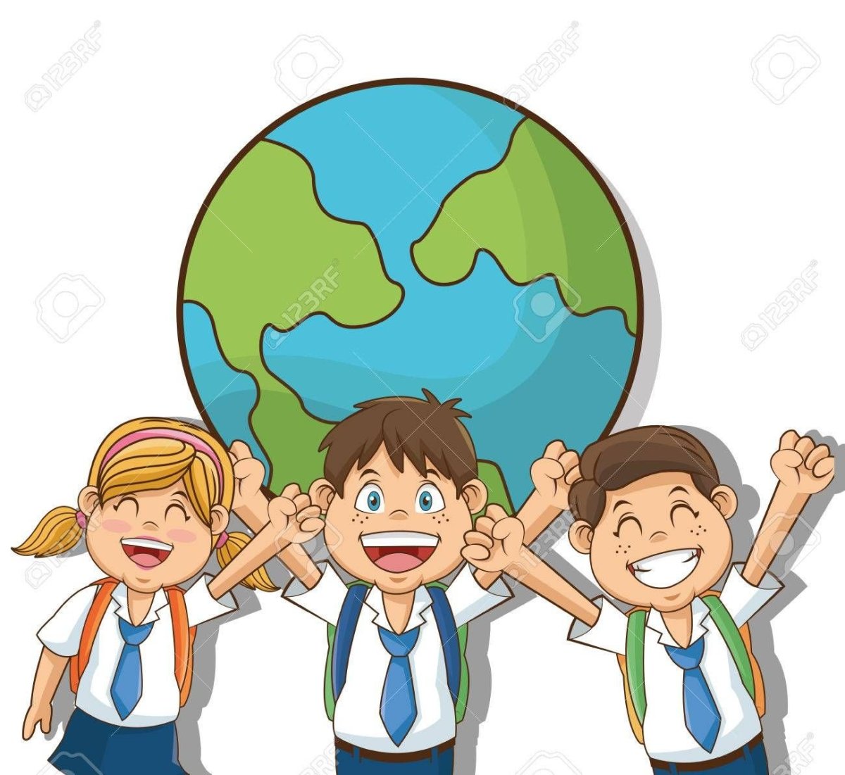 Учитель у доски и дети