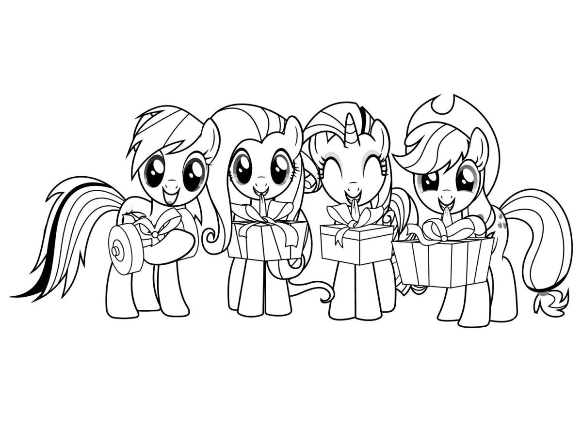 Раскраска пони пираты