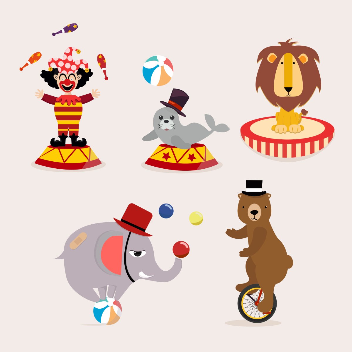 Цирковые артисты иллюстрации