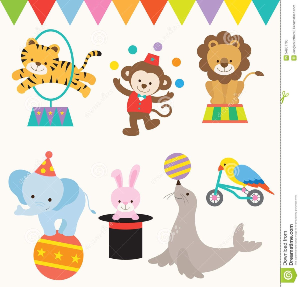 Цирк в мультяшном стиле