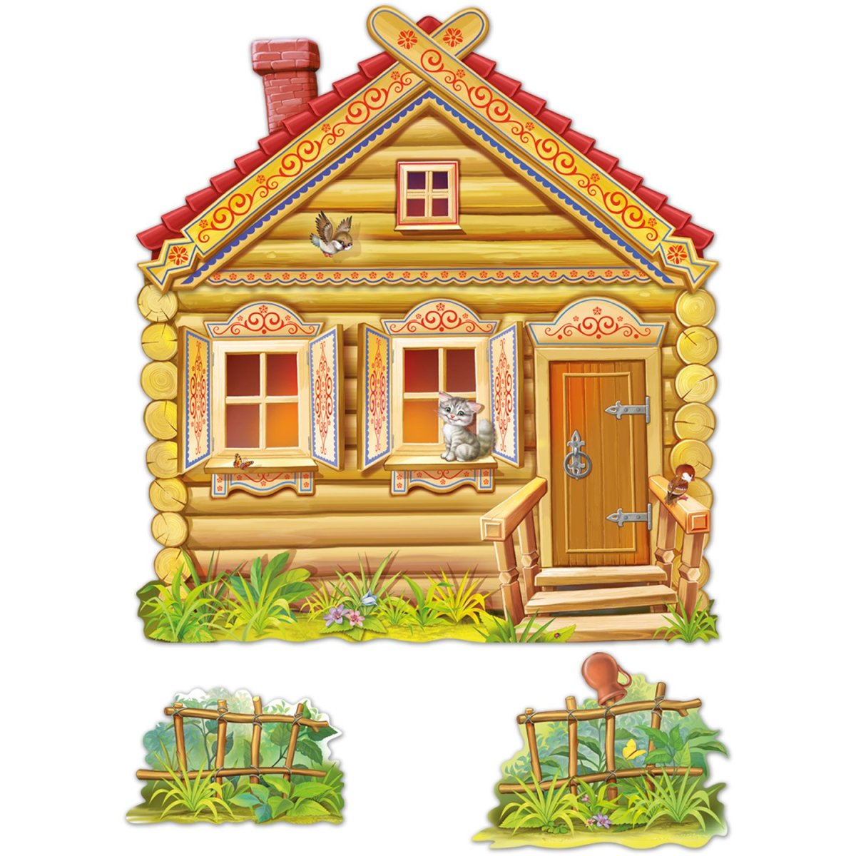 Деревянная изба внутри