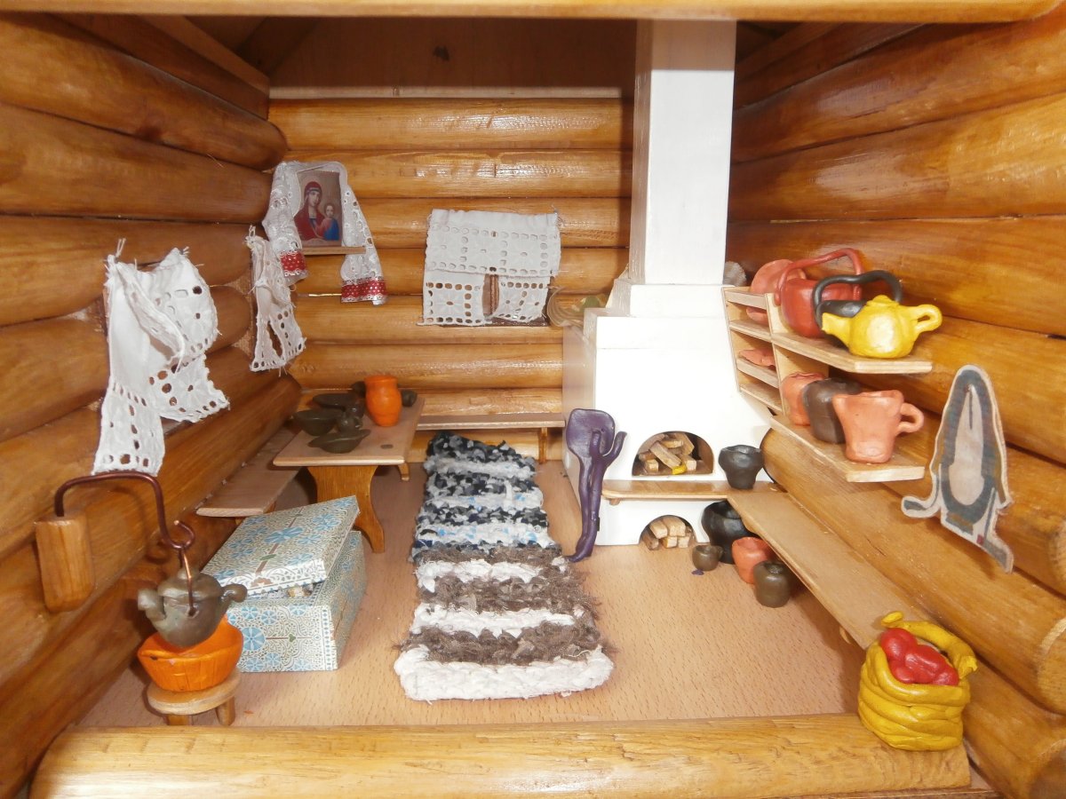 Русская изба внутри убранство