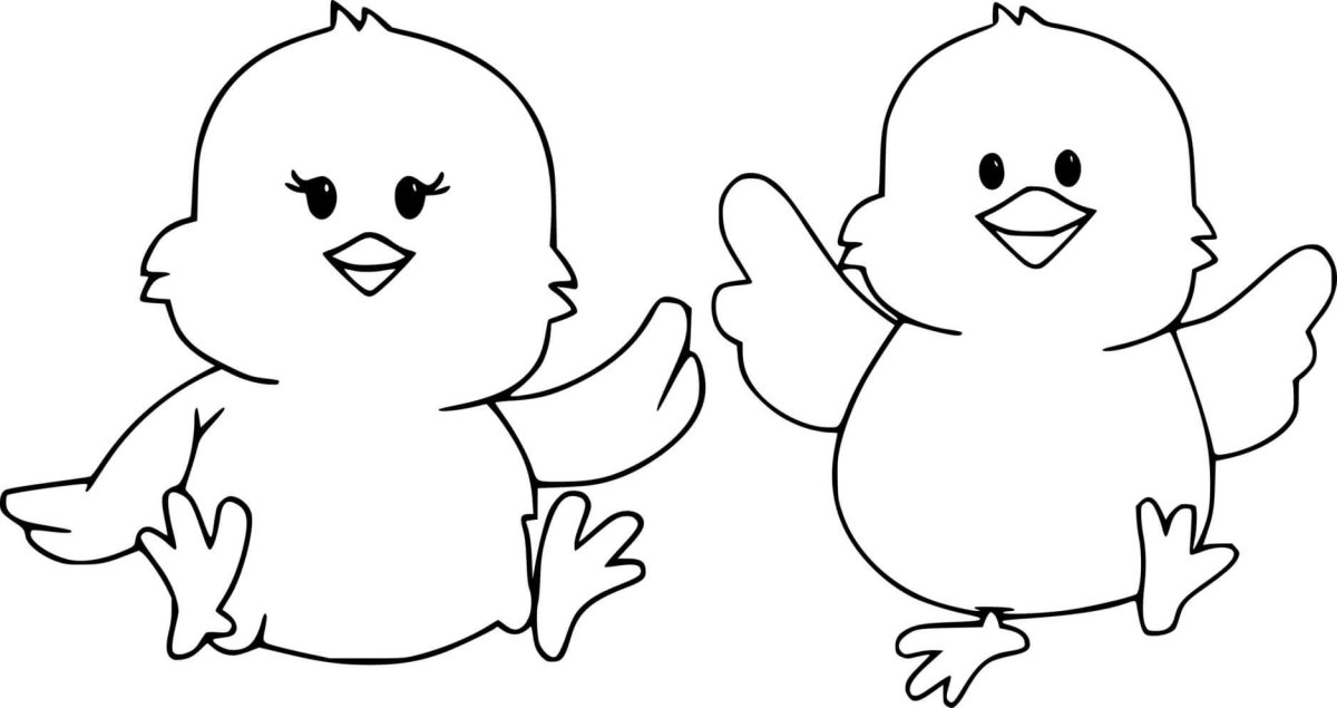 Цыпленок в яичке раскраска