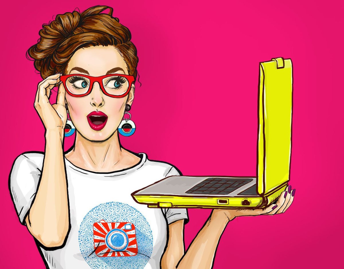 Удивленные мужчина и женщина