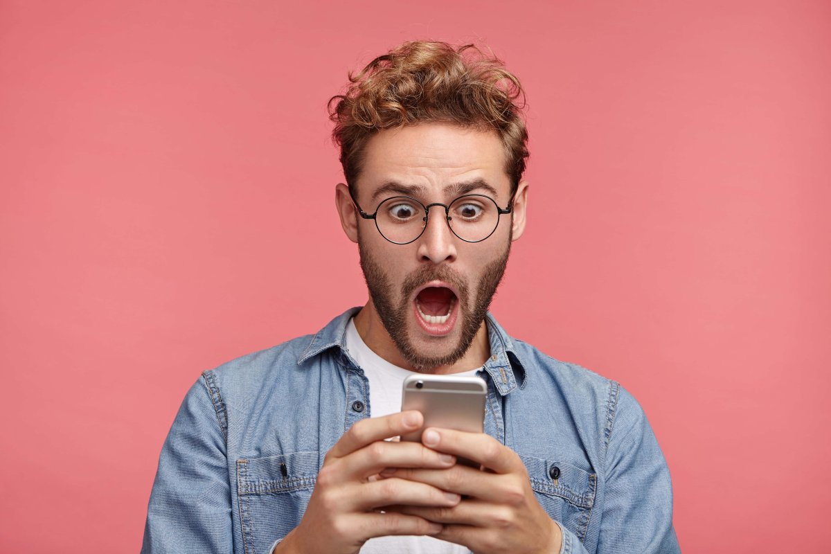 Shocked Phone man