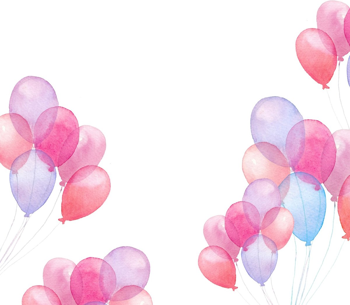 Акварельный воздушный шарик