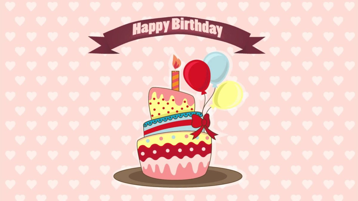 Векторный фон с днем рождения