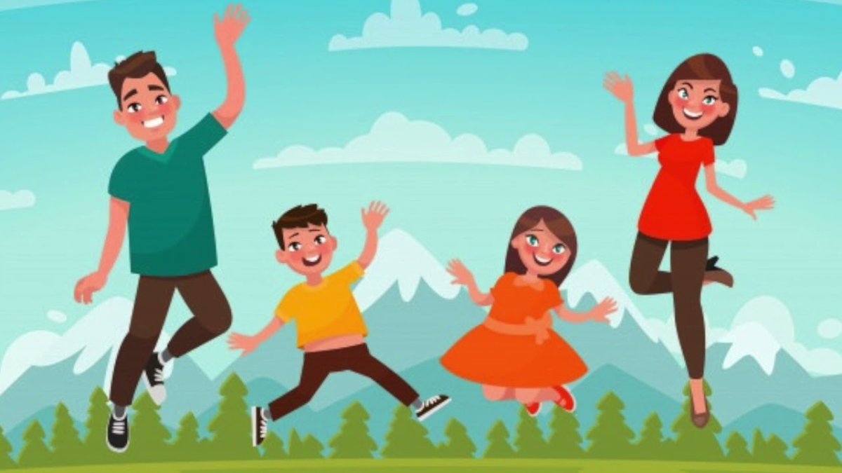 Спортивная семья мультяшные