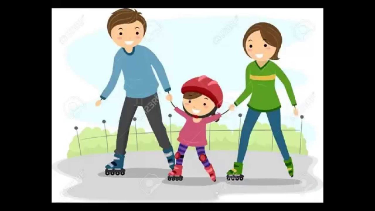 Спортивная семья рисунок