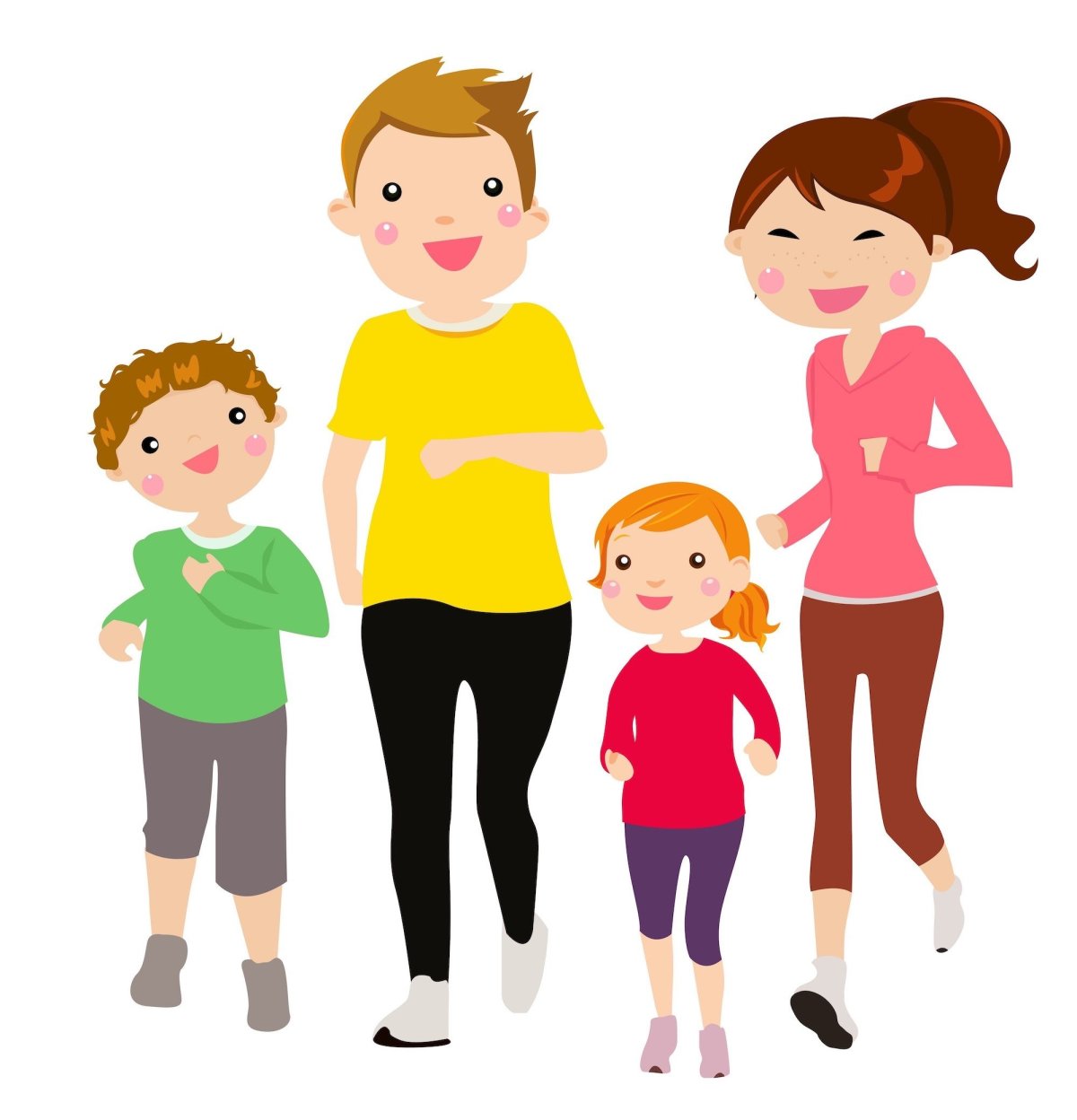 Спорт семья вектор