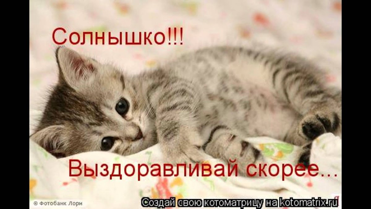 Поправляйся скорее любимая