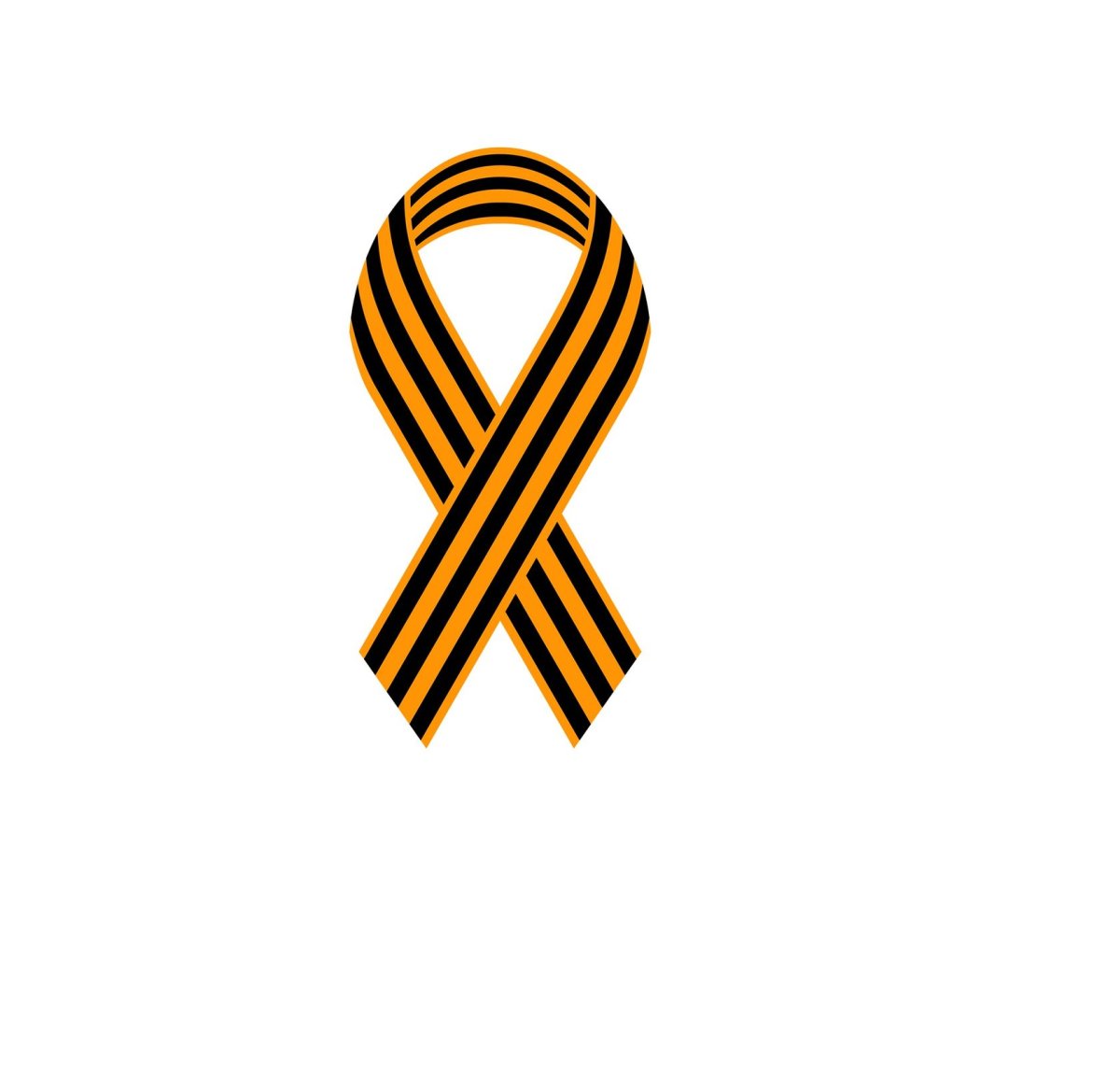 Гвоздики в георгиевской ленте векторные