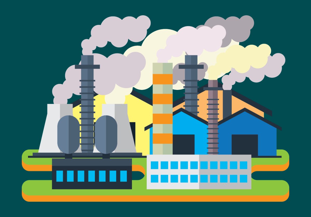 Изображение завода для детей