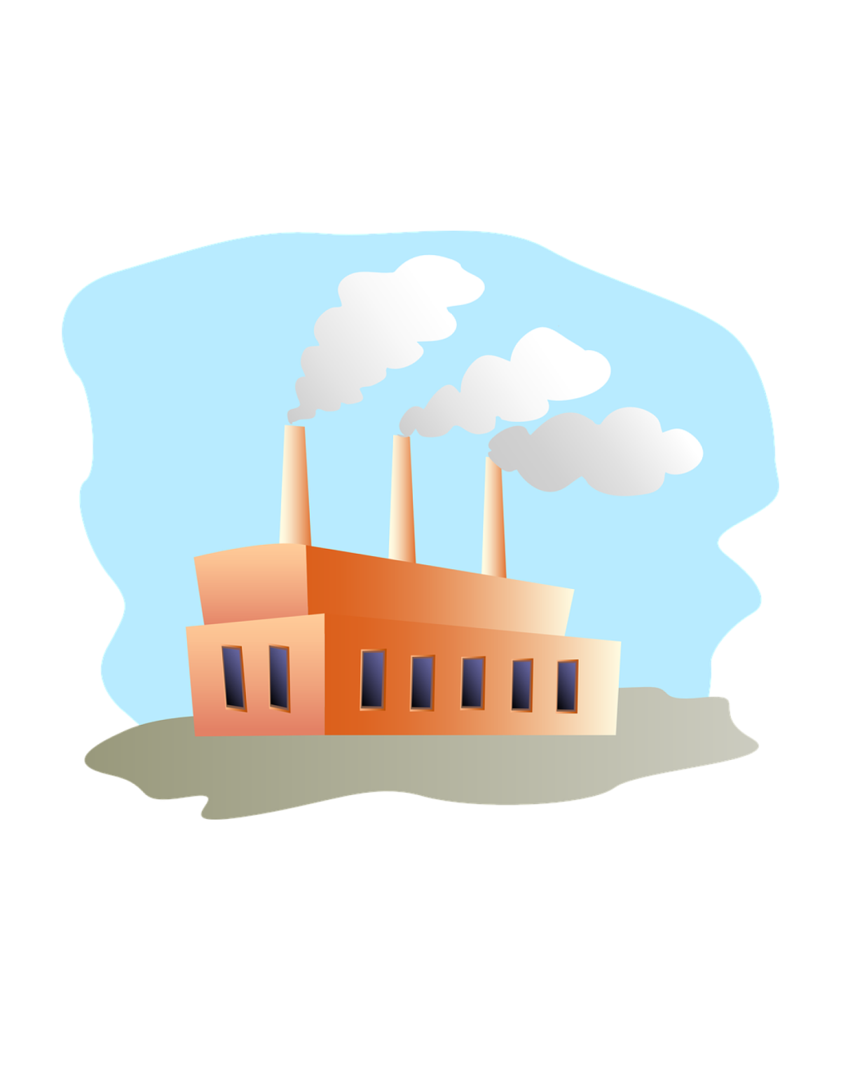 Завод и город иллюстрации