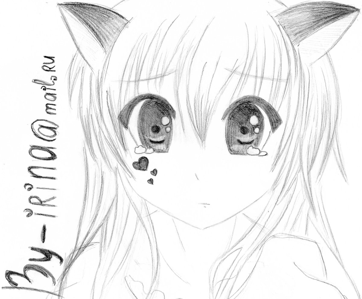 Чиби аниме для срисовки цветные