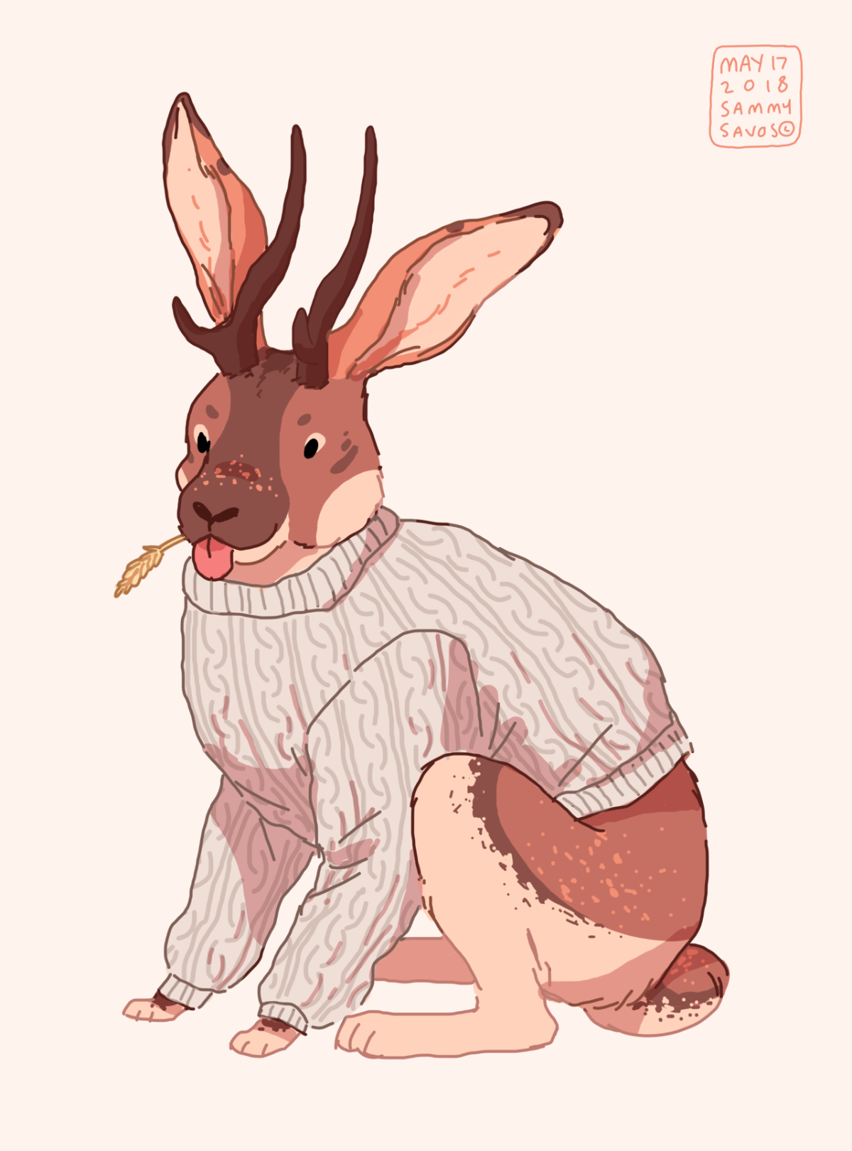 Кролик олень арт