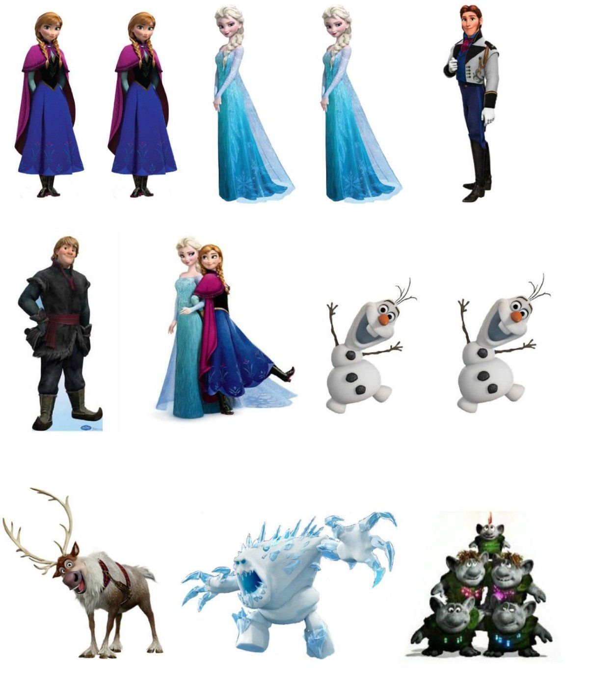 Персонажи мультика Эльза