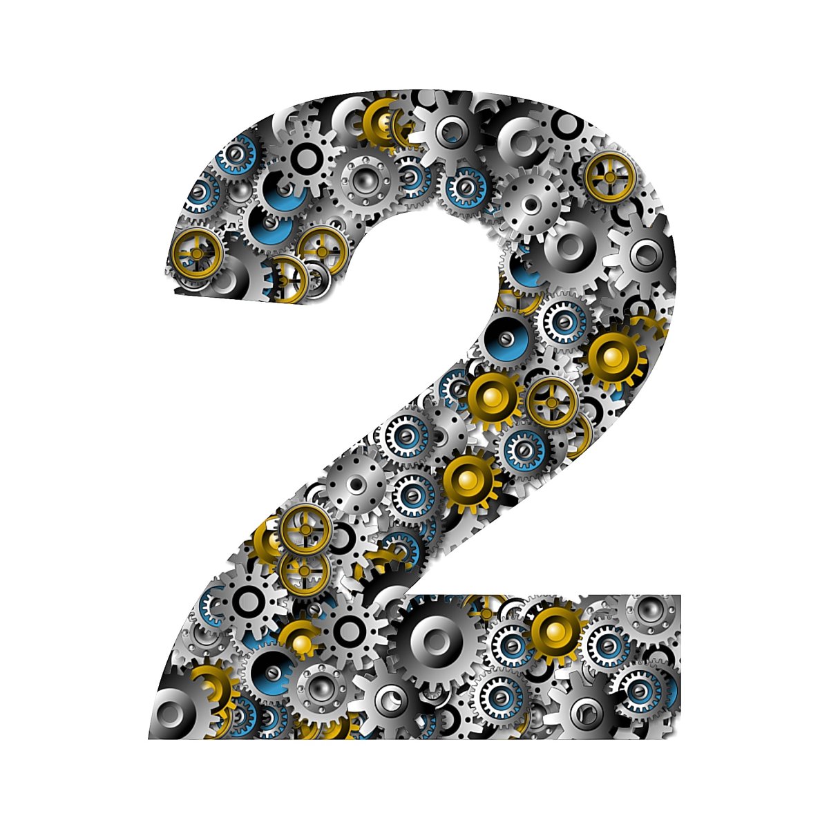 Цифры из шестеренок