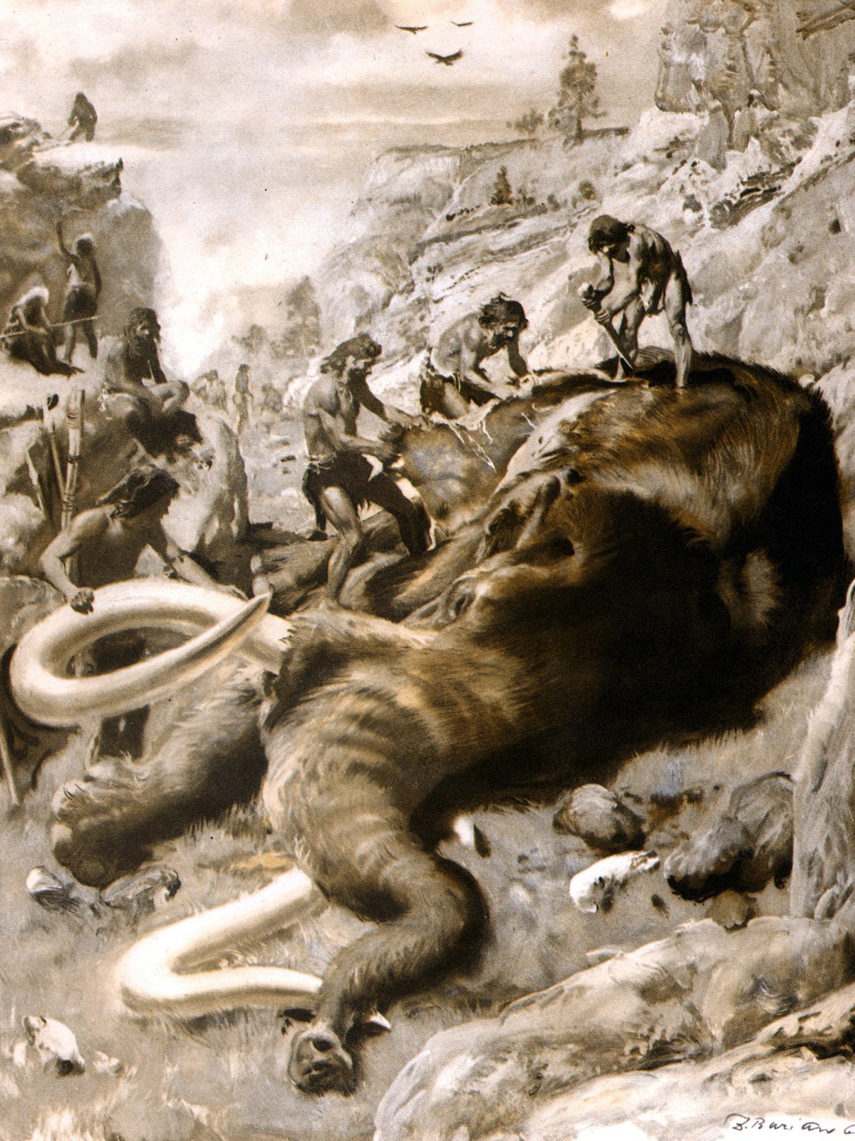 Зденек Буриан древние люди