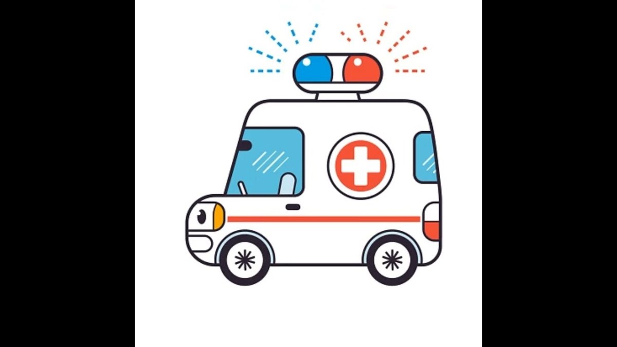 Скорая помощь машина на прозрачном фоне