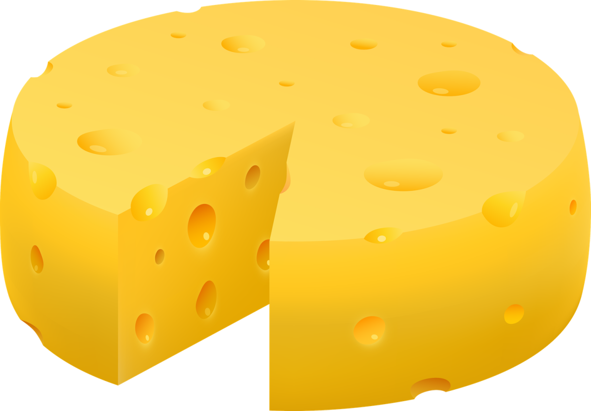 Сыр головка на белом фоне