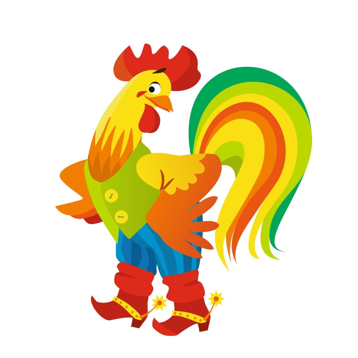 Петух рисунок