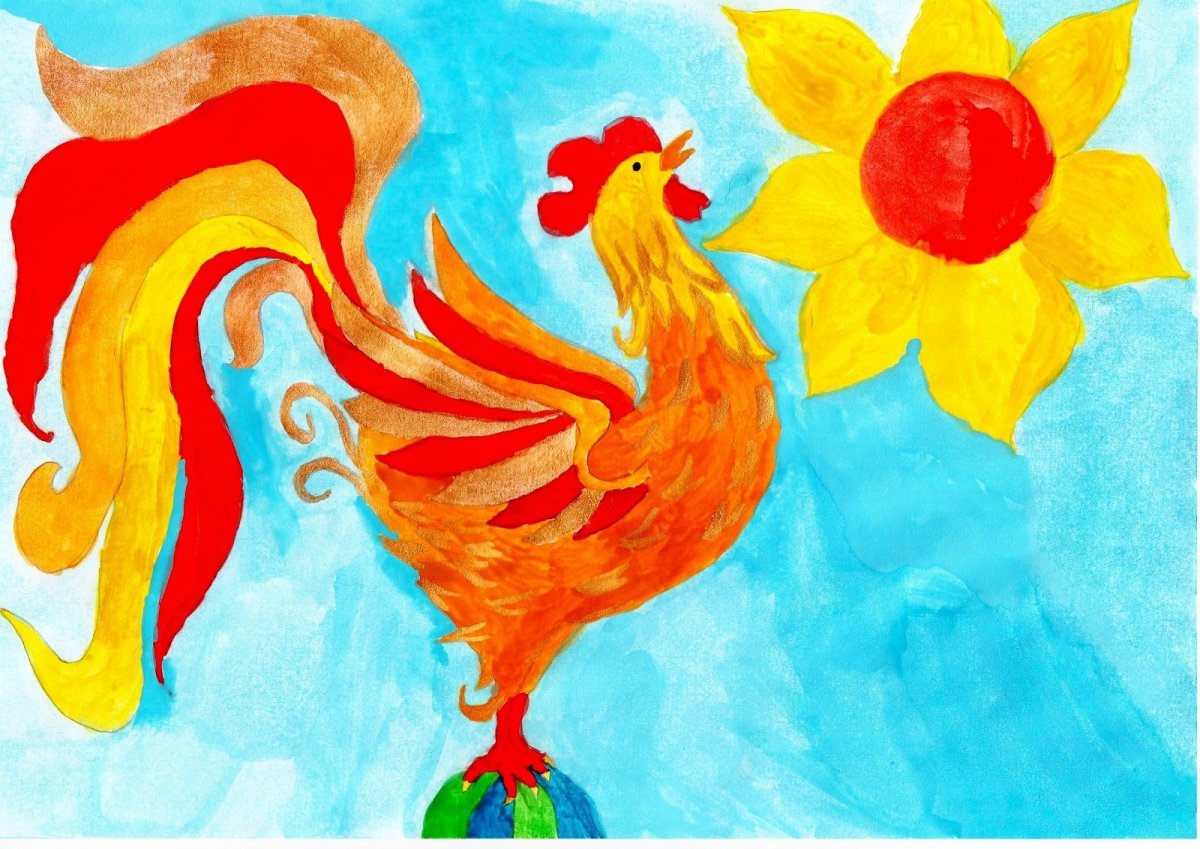 Рисование петушок