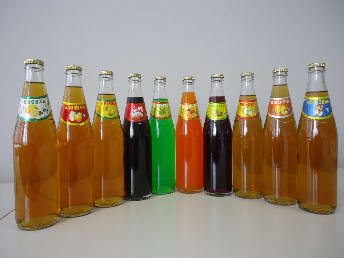 Этикетки советских лимонадов Тархун