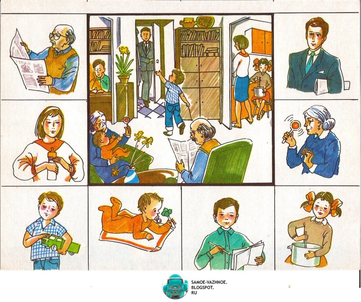 Лото семья для дошкольников