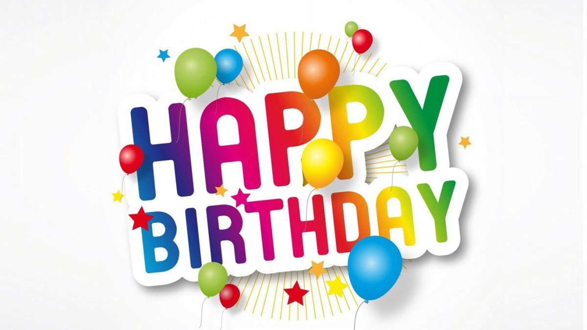 Открытка с надписью Happy Birthday