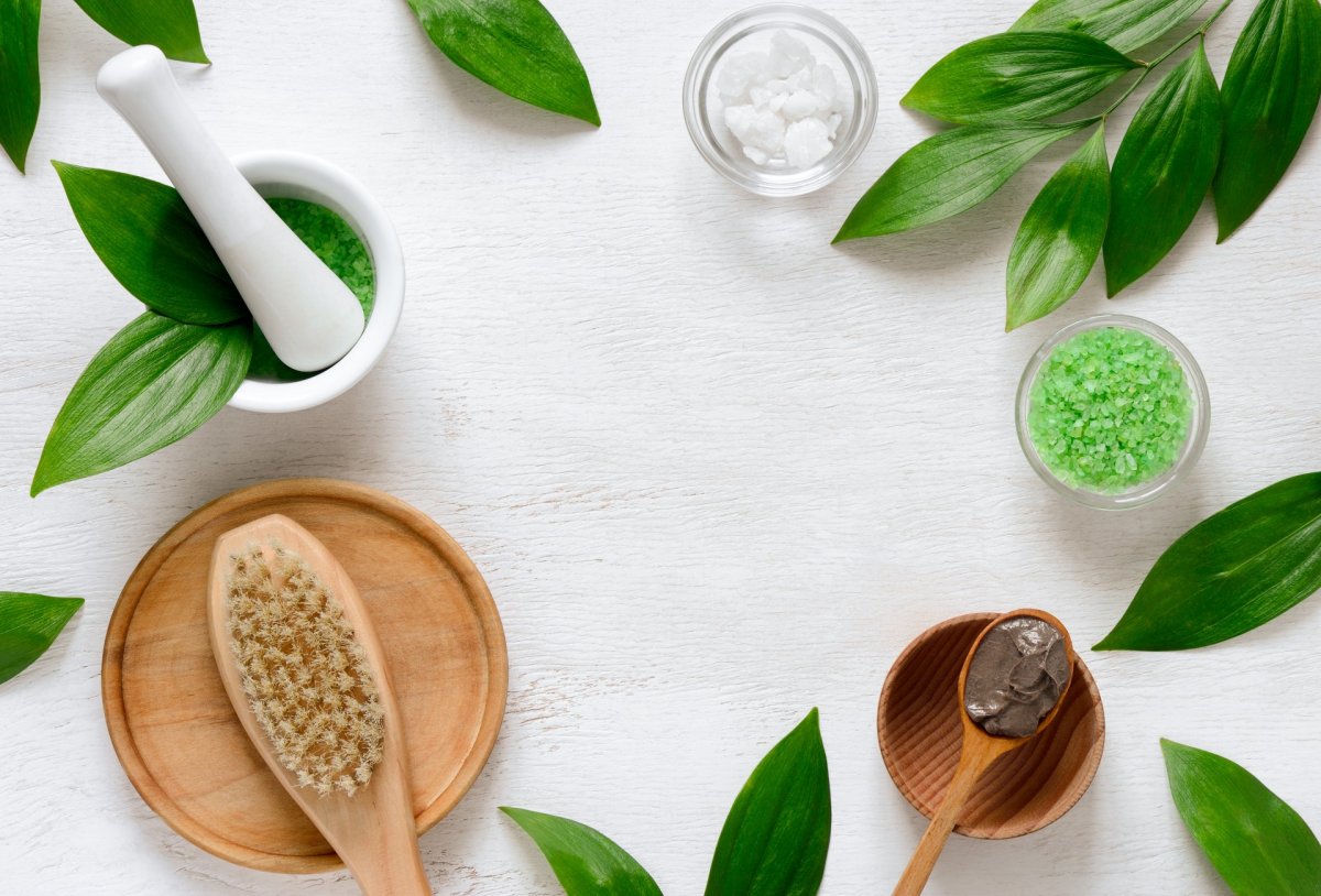 Натуральная косметика вид сверху