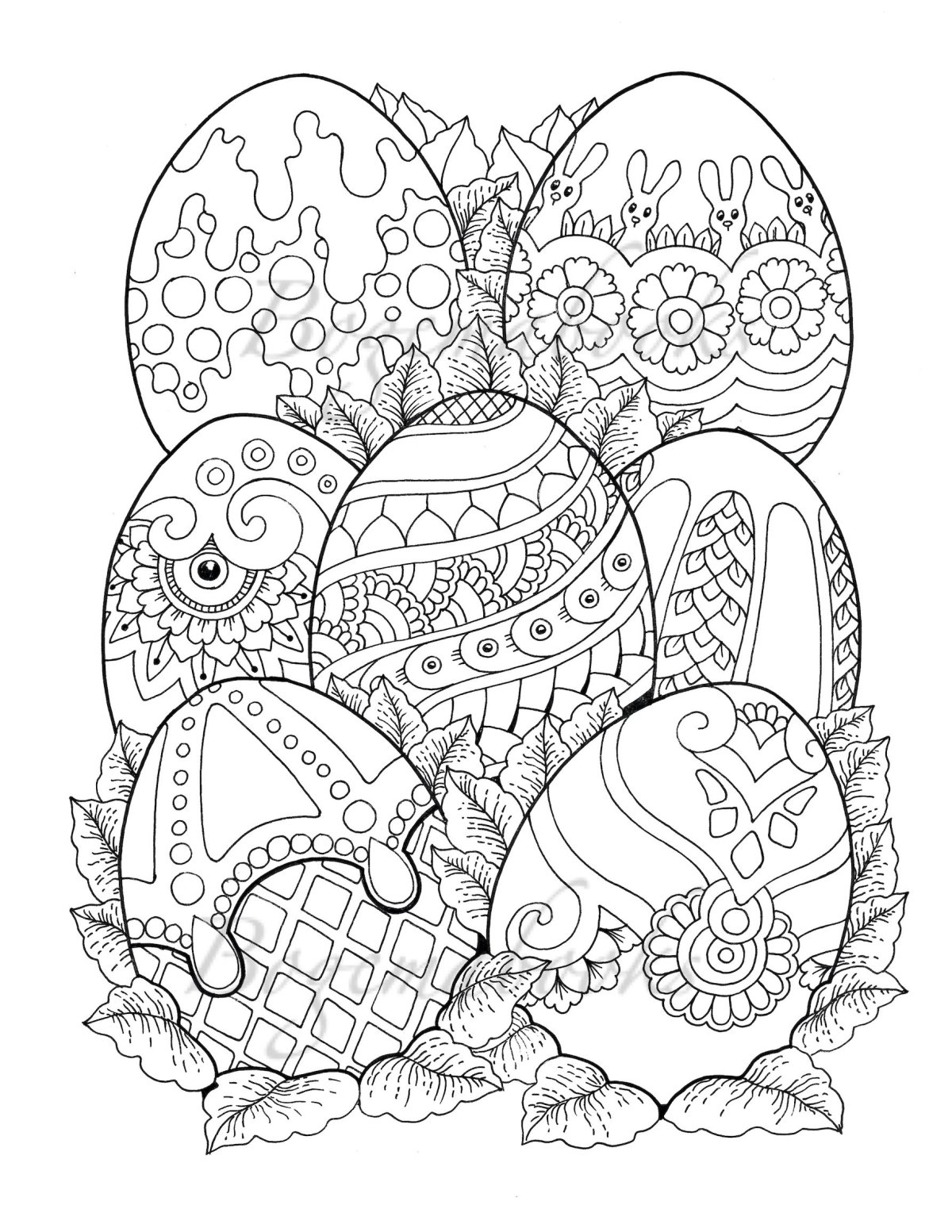 Раскраски антистресс Пасха
