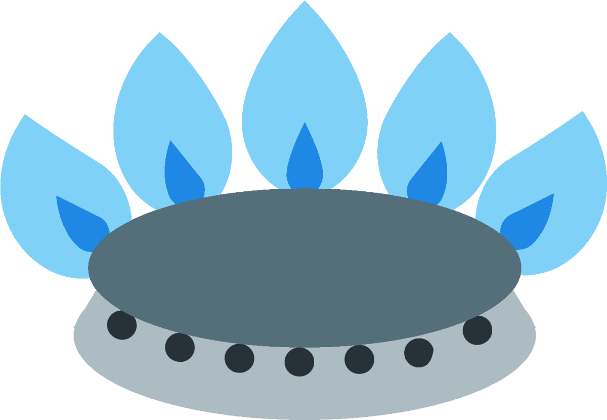 Газовая конфорка на белом фоне